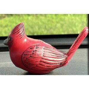 Vintage Red Cardinal Shaped Wax All Features Candle New Never Been Used Or Lit